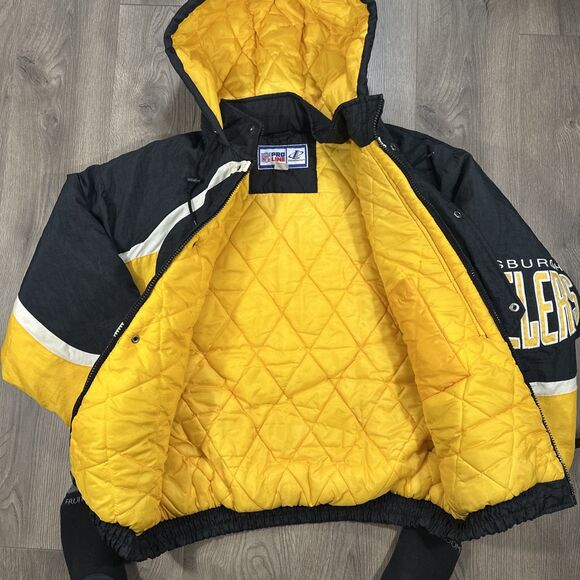 Vintage 90’s NFL Pro Line Pittsburgh Steelers Puffer Jacket Logo Athletic Sz XL - Picture 10 of 14